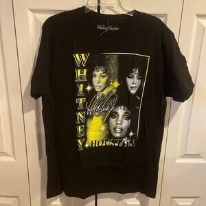 Whitney Houston Graphic Tee Black Large NWOT